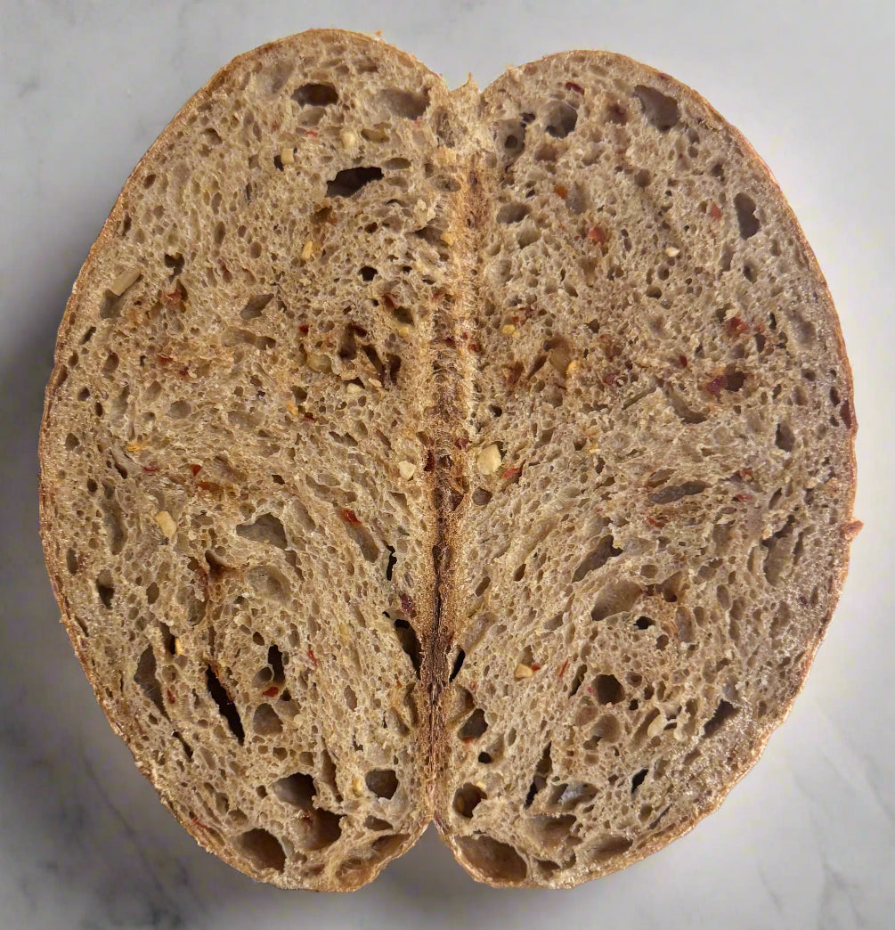 Hot Honey, Parmesan, & Asiago Cheese Sourdough Loaf